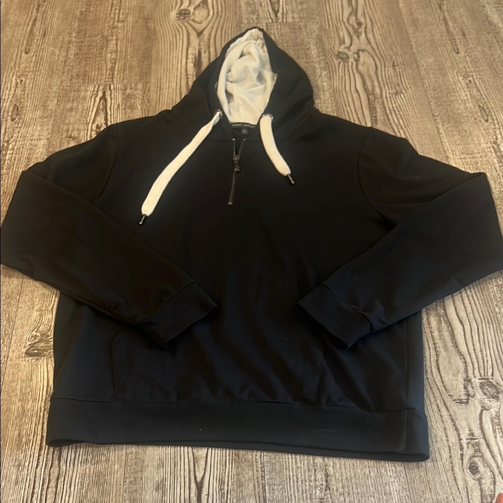 Robert Barakett Black and White Zip Up Sweater